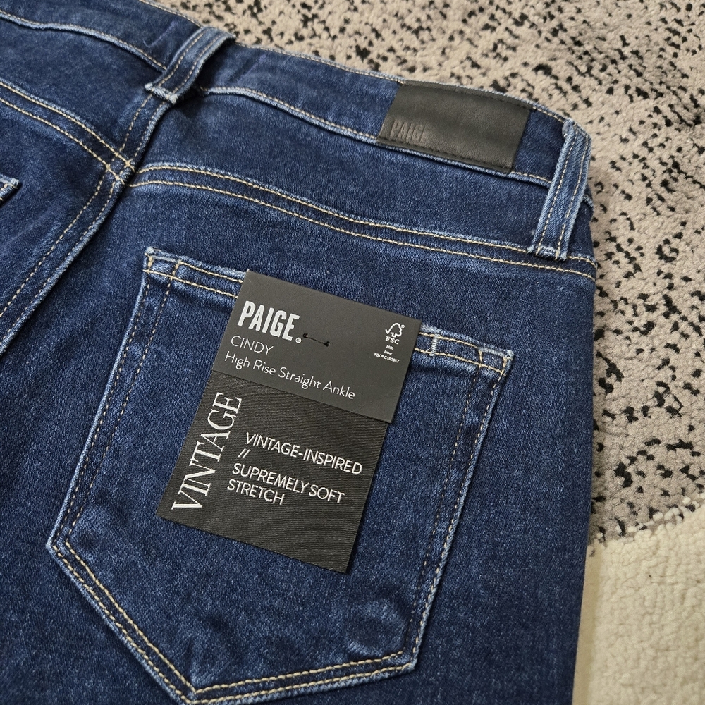 Paige Cindy High Rise Straight Ankle Jeans, 28, NWT - Picture 13 of 13